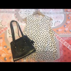 Gently worn cream polka dot Kate Spade blouse